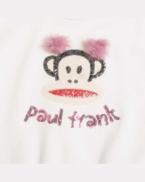 Top cotton fleece blend Paul Frank with sequins (12 months-5 years)