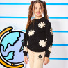 Set cotton fleece blend Five Star with glitter details (6-14 years)