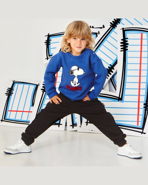 Top cotton fleece blend Snoopy with embossed elements (18 months-8 years)