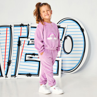 Tracksuit velour with fluffy details (12 months-5 years)