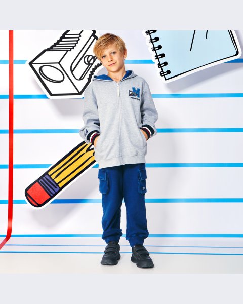 Zip hoodie Moovers cotton fleece blend with embroidery (6-16 years)