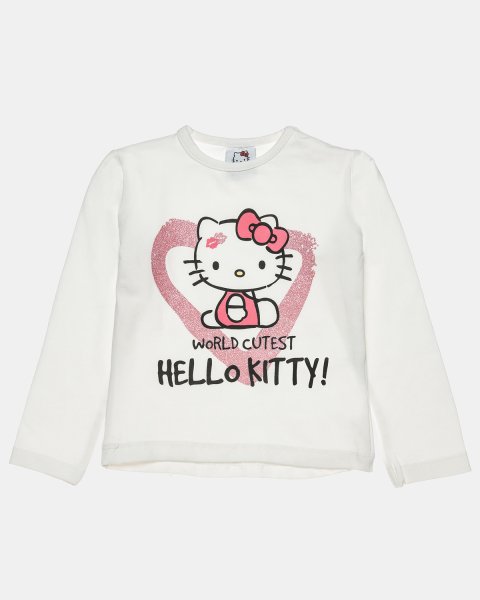 Long sleeve top Hello Kitty with glitter (18 months-8 years)