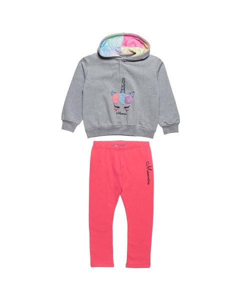 Σετ cotton fleece blend Moovers with fluffy details (12 months-5 years)