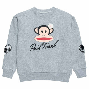 Μπλούζα φούτερ Paul Frank με γούνινες λεπτομέρειες (6-14 ετών)
