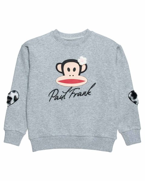 Μπλούζα φούτερ Paul Frank με γούνινες λεπτομέρειες (6-14 ετών)