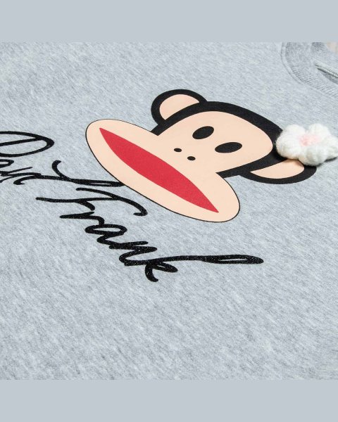 Μπλούζα φούτερ Paul Frank με γούνινες λεπτομέρειες (6-14 ετών)