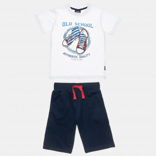 Set Five Star t-shirt with shiny print and shorts (6-16 years)