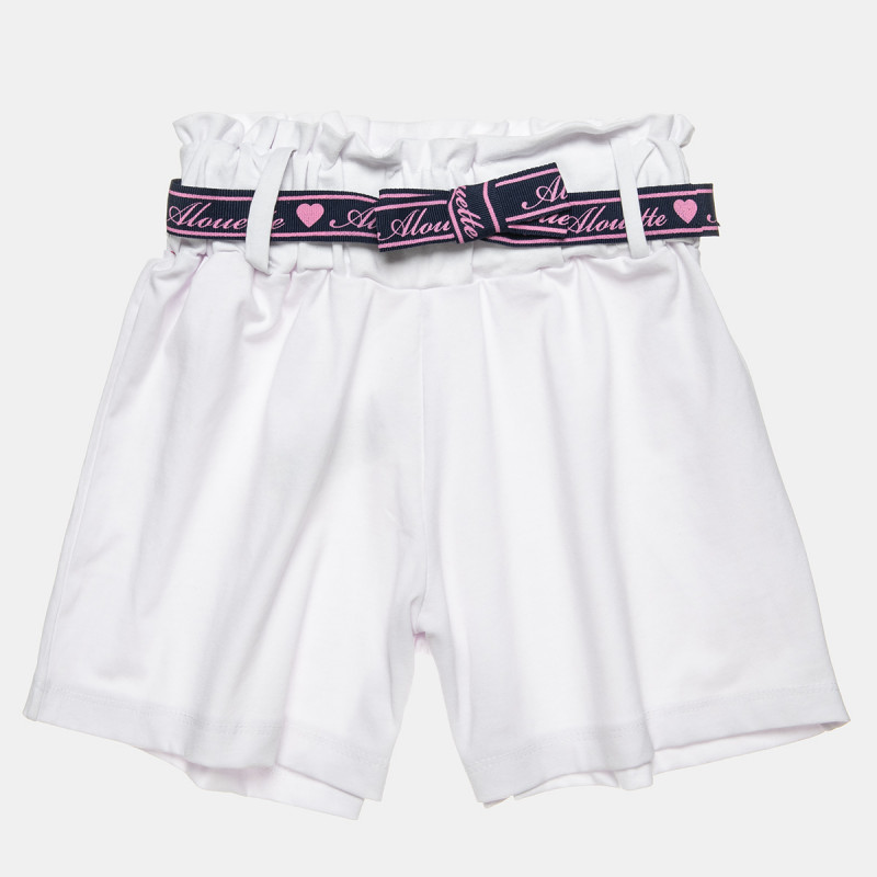 Shorts high waisted with decorative bow (12 months-5 years)