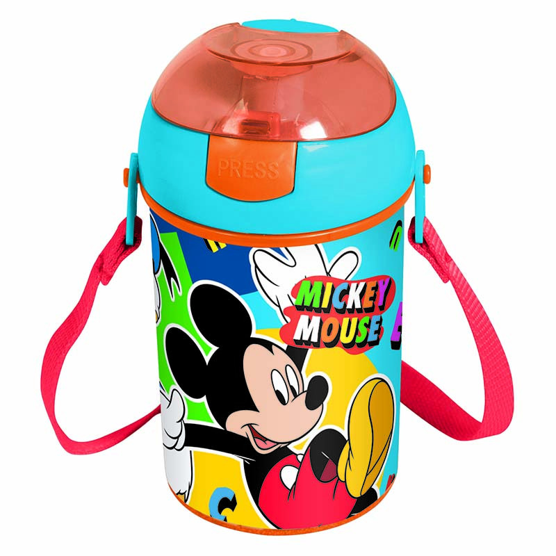 Water bottle Mickey & Friends with straw 450ml