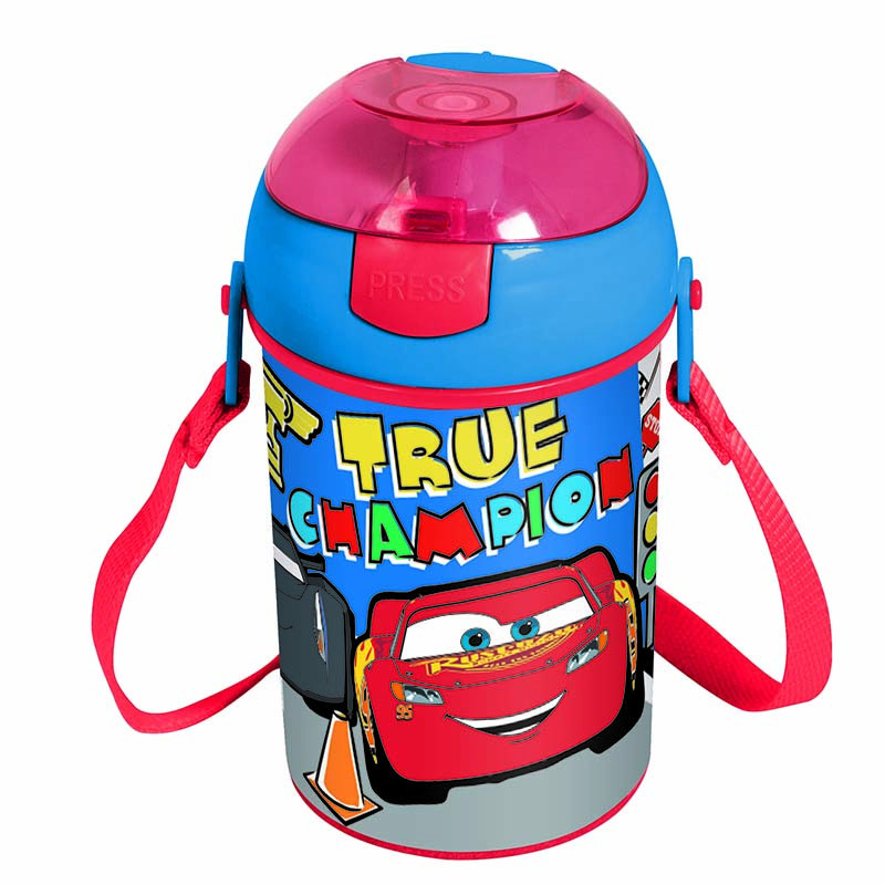 Water bottle Disney Cars with straw 450ml - Alouette