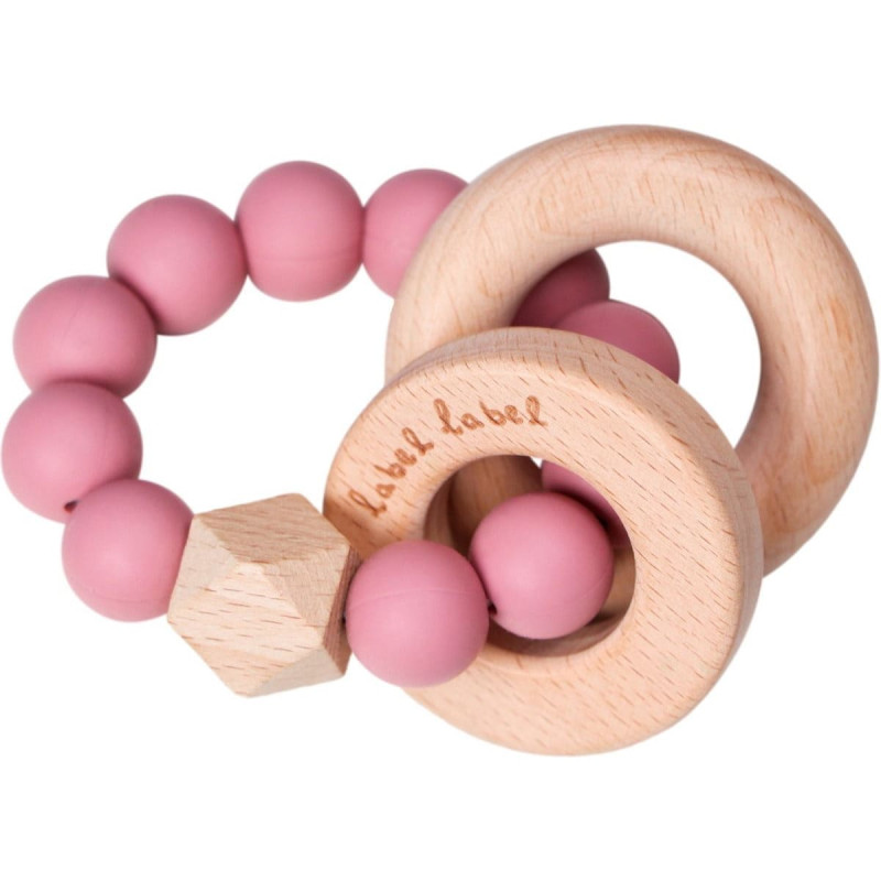 Chewable wooden & silicone toy label label (0+ months)