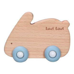 Chewable wooden & silicone toy label label (0+ months)