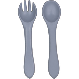 Spoon and Fork silicone Tryco blue (6+ months)