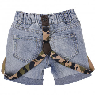 Βερμούδα τζιν με τιράντες (Αγόρι 12 μηνών-3 ετών)