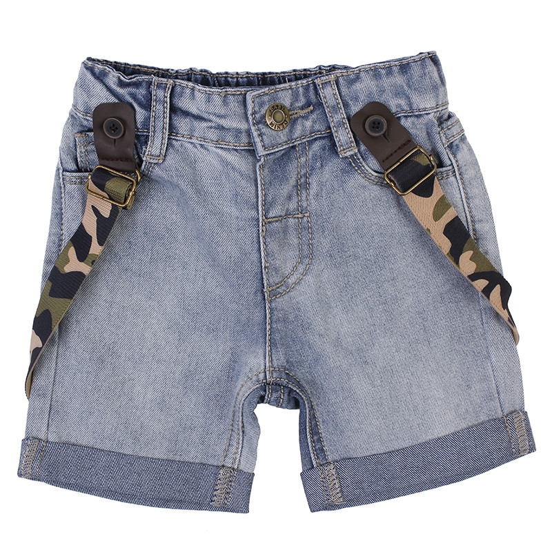 Βερμούδα τζιν με τιράντες (Αγόρι 12 μηνών-3 ετών)