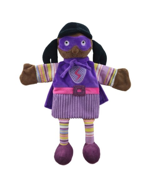 Hand puppet superhero (purple) - The Puppet Company
