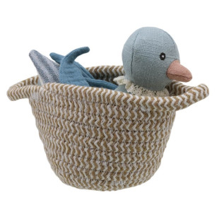 Plush toy Wilberry duck in basket (0+ months)