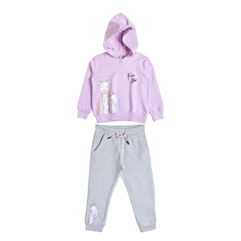 Tracksuit cotton fleece blend Five Star with print (12 months-5 years)