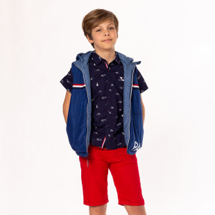 Double sided Paul Frank vest jacket with removable hood (6-16 years)