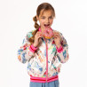 Jacket with floral pattern and decorative metallic heart (6-16 years)