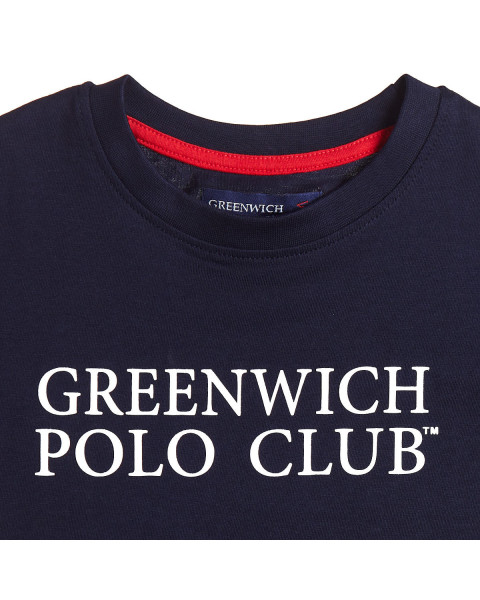 T-Shirt Greenwich Polo Club with embossed print (2-16 years)