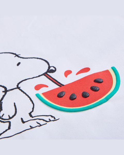 Μπλούζα cropped Snoopy με ανάγλυφα στοιχεία (12 μηνών-10 ετών)