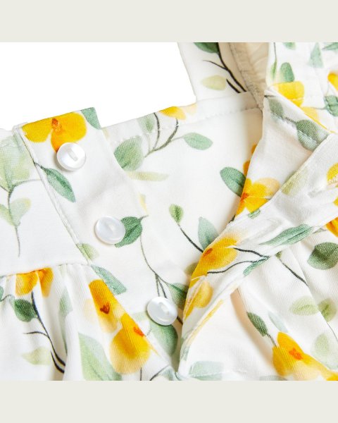 Dress with floral pattern and slip (6 months-4 years)