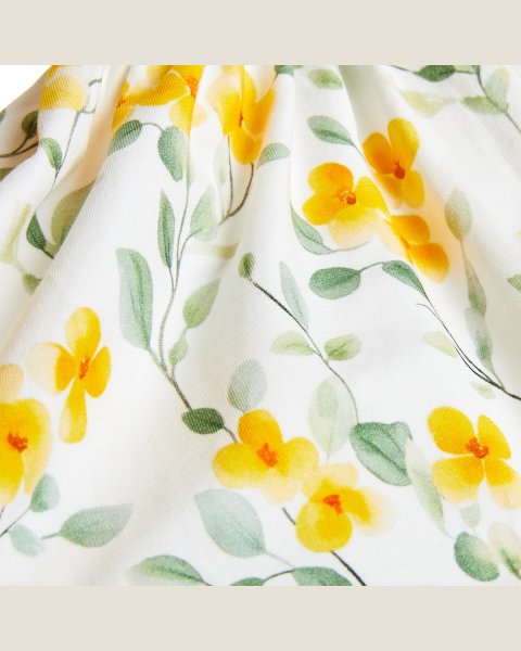 Dress with floral pattern and slip (6 months-4 years)