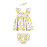 Dress with floral pattern and slip (6 months-4 years)
