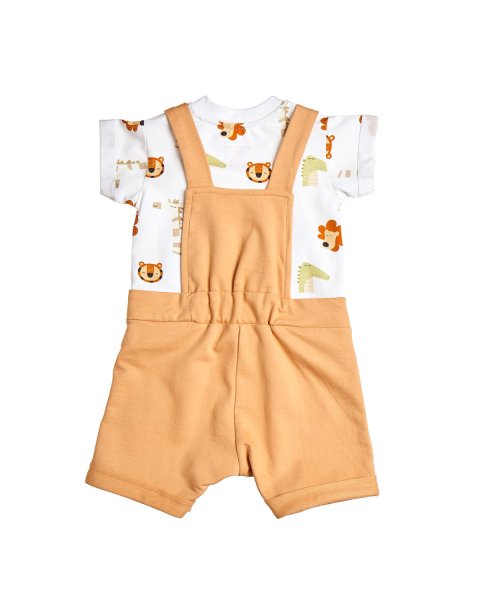 Overall with top Tender Comforts with safari print (3-18 months)