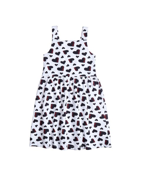 Dress with heart pattern (6-14 years)