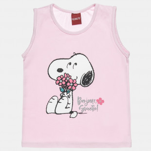 Sleeveless top Snoopy Peanuts with glitter detail (2-8 years)