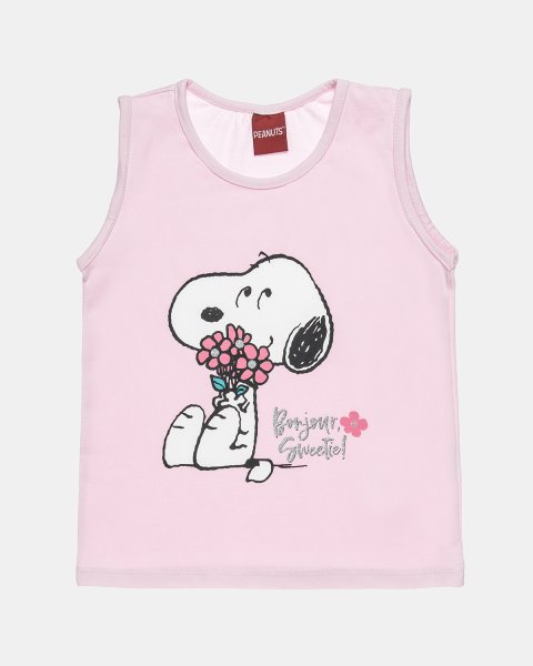 Μπλούζα αμάνικη Snoopy Peanuts με glitter (2-8 ετών)