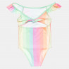 Swimsuit sun safe UPF45+ colourful with ruffles (4-16 years)