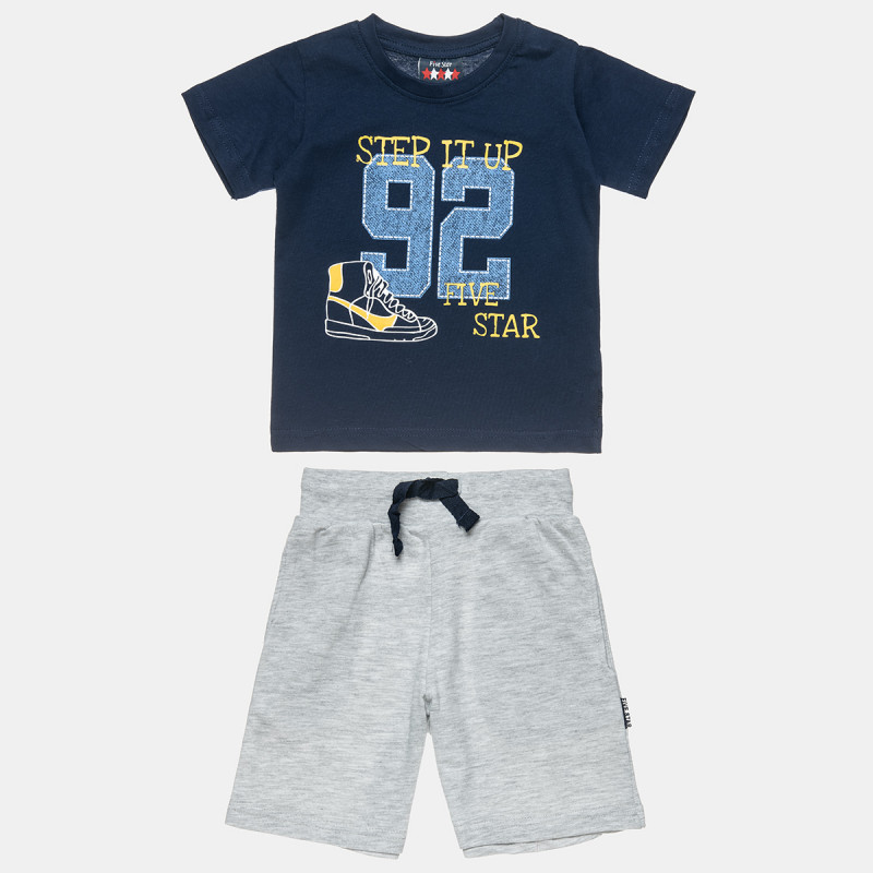 Set Five Star t-shirt with print and shorts (12 months-5 years)