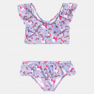 Bikini set with unicorns pattern (12 months-6 years)