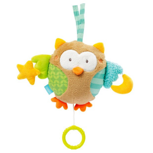 Fehn musical owl plush toy 18cm.