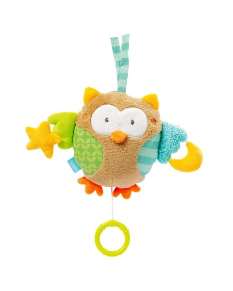 Fehn musical owl plush toy 18cm.