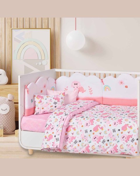 3-piece dino & butterfies sheet set Das baby (sheets 130x170, pillowcase)