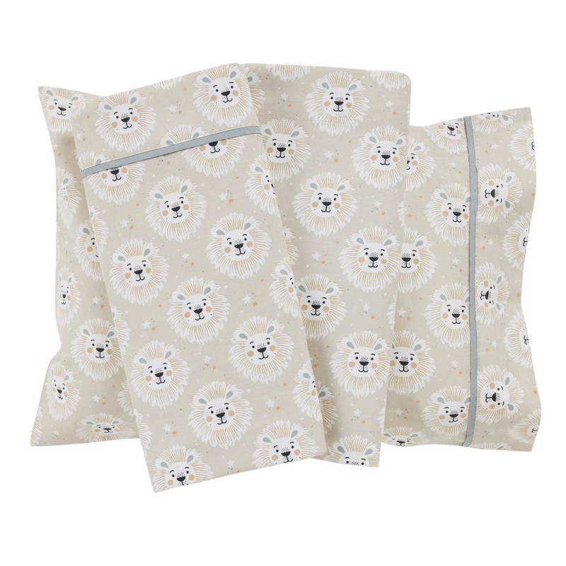 3-piece lion sheet set Das baby (sheets 130x170, pillowcase)