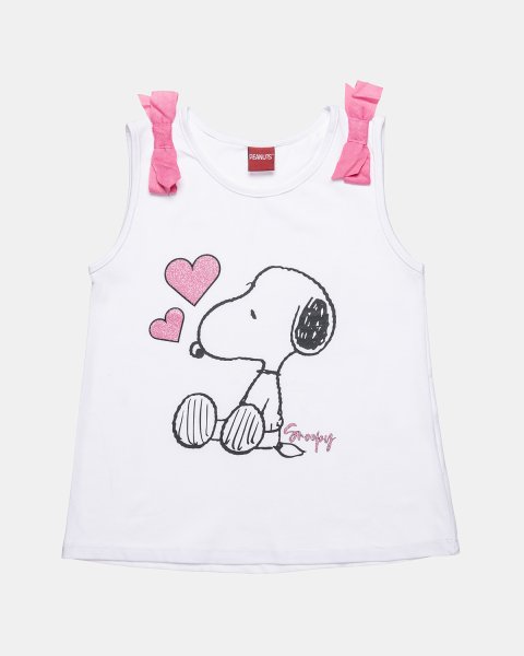 Μπλούζα Snoopy αμάνικη με glitter (2-8 ετών)