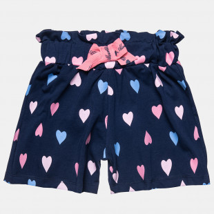 High waist shorts with hearts pattern (2-5 years)