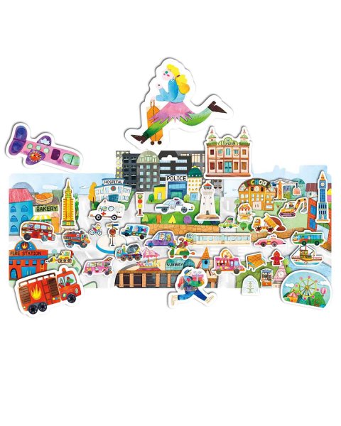 Stickers reusable Busy City MierEdu (3+ years)