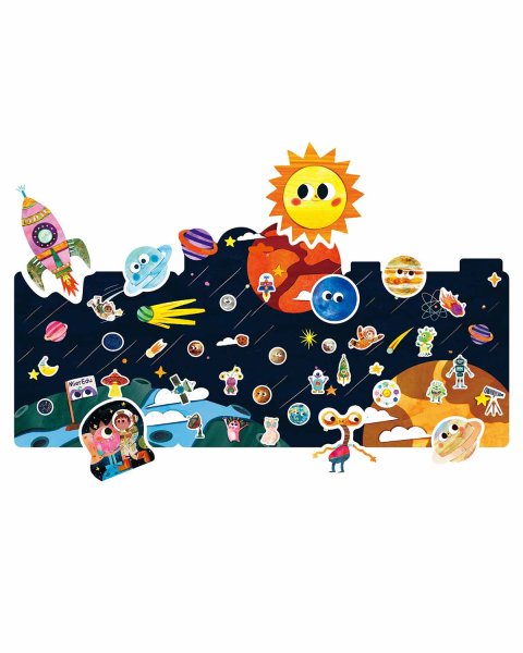 Stickers reusable Space Explorer MierEdu (3+ years)