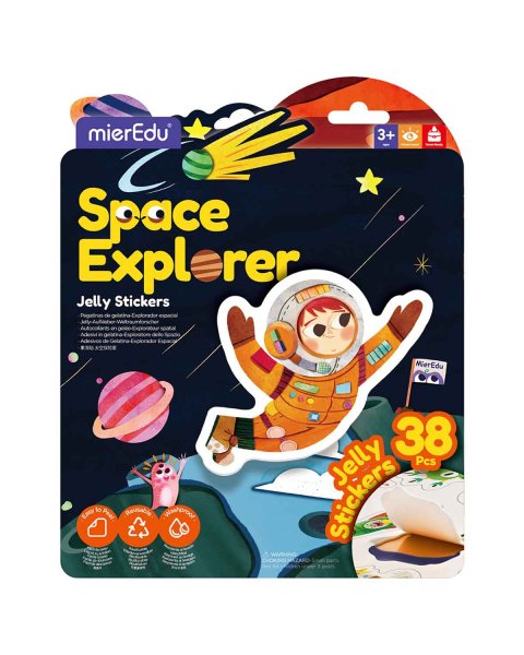 Αυτοκόλλητα επαναχρησιμοποιήσιμα Space Explorer MierEdu (3+ ετών)