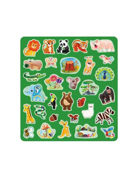 Stickers reusable Wild Animals MierEdu (3+ years)