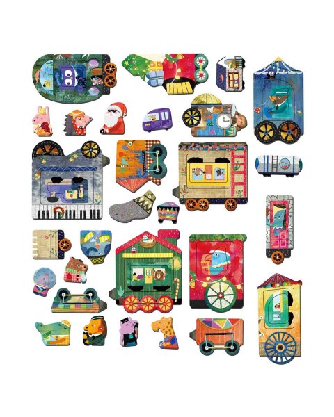 Toy mierEdu magnetic puzzle - Trains (3+ ετών)