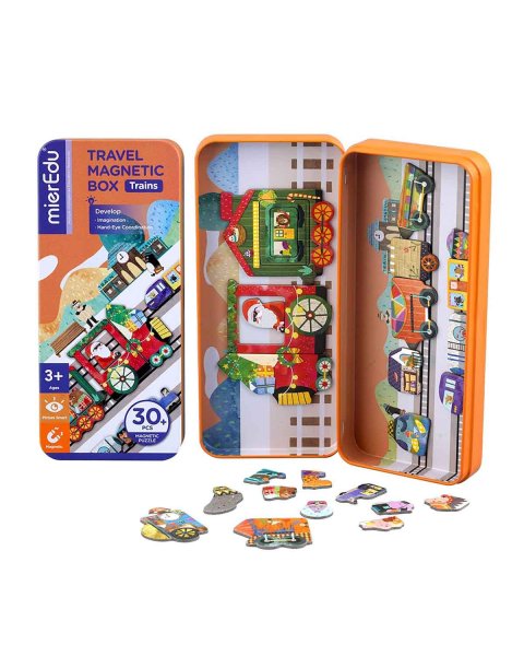 Toy mierEdu magnetic puzzle - Trains (3+ ετών)