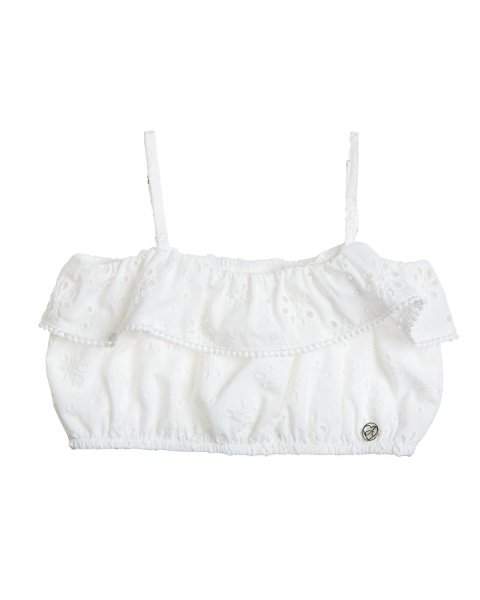 Crop top με διάτρητα κεντήματα (6-14 ετών)