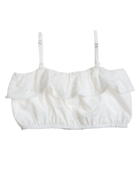 Crop top με διάτρητα κεντήματα (6-14 ετών)